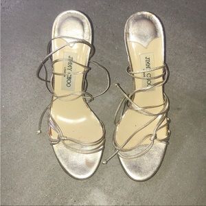 Jimmy Choo Metallic lace up shoes